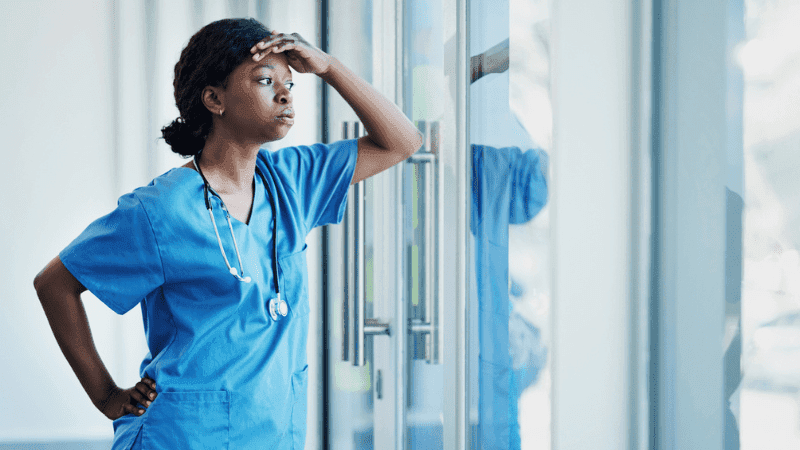 Tired travel nurse
